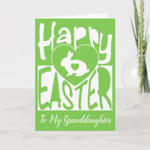 Cartes Pour Fêtes Annuelles Personnalisé Joyeux Pâques à ma petite-fille vide