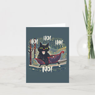 Cartes Pour Fêtes Annuelles Personnalisé Naughty Funny Chat noir Noël