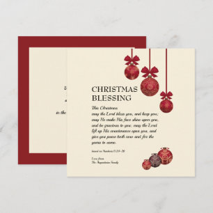 Cartes Pour Fêtes Annuelles PERSONNALISÉ QUE LE SEIGNEUR VOUS BÉNISSE   Noël