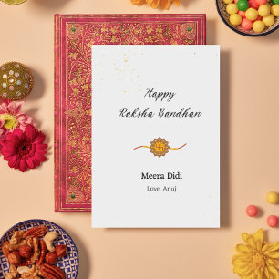 Cartes Pour Fêtes Annuelles Personnalisé, raksha bandhan, happy rakhi card,