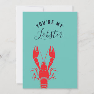 Cartes Pour Fêtes Annuelles Personnalisé Saint Valentin Homard Funny Fruits de