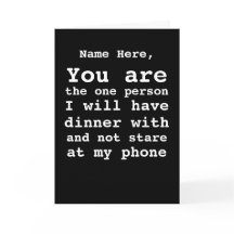 Personnalisé Sans Téléphone Cellulaire Dîner Date