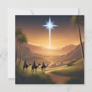 Cartes Pour Fêtes Annuelles Personnalisé Suivez l'étoile Connaissez la joie