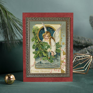 Cartes Pour Fêtes Annuelles Personnalisé Vintage Antique vacances Salutations