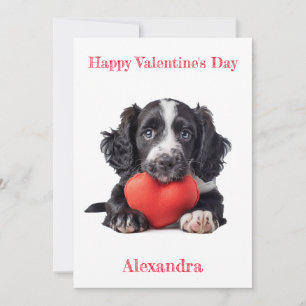 Cartes Pour Fêtes Annuelles Personnaliser Cocker Spaniel Puppy Valentine