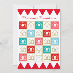 Cartes Pour Fêtes Annuelles Personnaliser le calendrier vintage de l'avènement