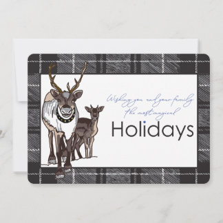 Cartes Pour Fêtes Annuelles Personnaliser Renne Cerf Fêtes de Noël Magique