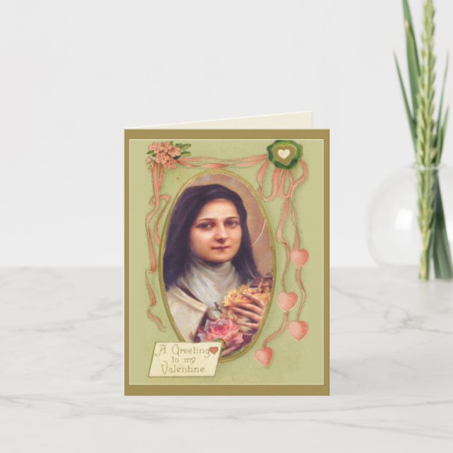 Cartes Pour Fêtes Annuelles Personnaliser Saint-Therese Saint-Valentin (Devant)
