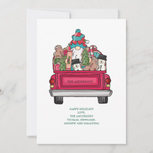 Cartes Pour Fêtes Annuelles Personnalisez le camion de biscuits de Noël du Pèr