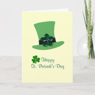 Cartes Pour Fêtes Annuelles Personnalisez le casquette vert pour la Saint Patr