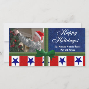 Cartes Pour Fêtes Annuelles Personnalité patriotique militaire de Noël