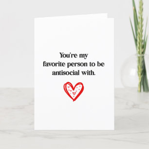 Cartes Pour Fêtes Annuelles Personne Favorite Drôle À Être Antisocial Avec
