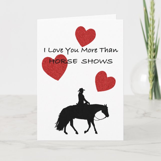 Cartes Pour Fêtes Annuelles Personne Valentine drôle de cheval (Devant)