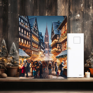 Cartes Pour Fêtes Annuelles Personnes à Strasbourg, France Marché de Noël