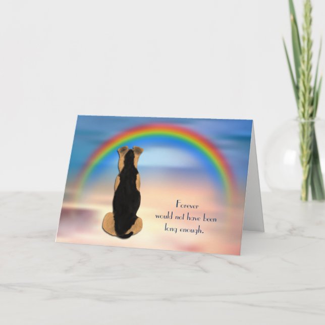 Cartes Pour Fêtes Annuelles Perte de Airedale Terrier Chien Rainbow Sympathy (Devant)