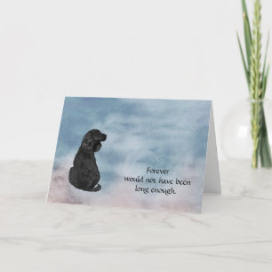 Cartes Pour Fêtes Annuelles Perte de Black Cocker Spaniel Condolence Card