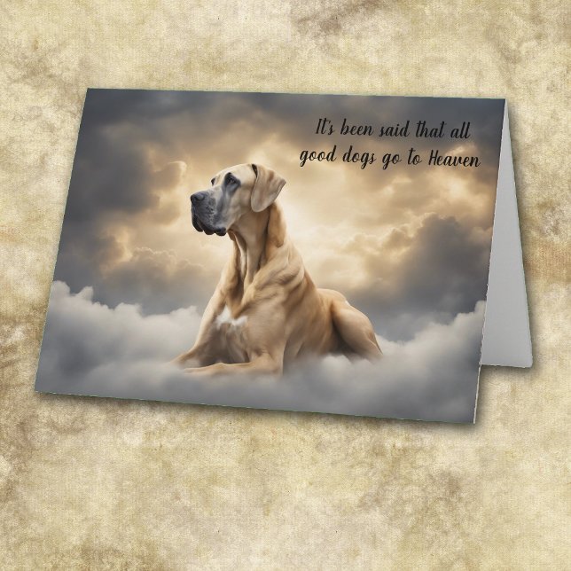 Cartes Pour Fêtes Annuelles Perte de Grande Danse Chien Ciel Sympathie (Créateur téléchargé)