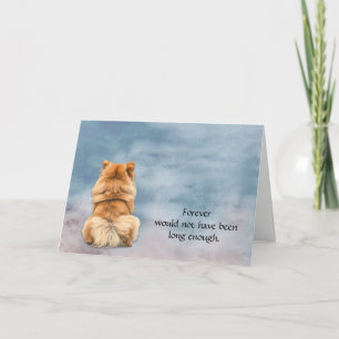 Cartes Pour Fêtes Annuelles Perte de la sympathie de la Condolence Poméranienn