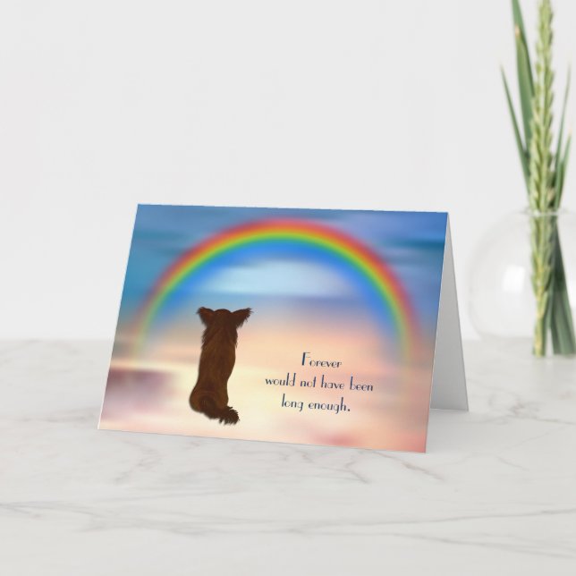 Cartes Pour Fêtes Annuelles Perte des cheveux longs rouges Chihuahua Sympathie (Devant)