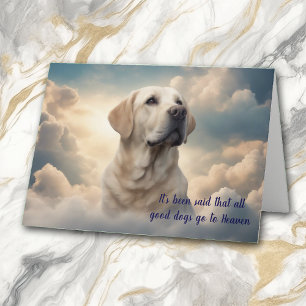Cartes Pour Fêtes Annuelles Perte du Labrador Jaune Retriever Heaven Sympathy