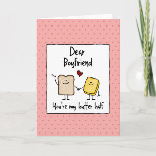 Cartes Pour Fêtes Annuelles Petit ami - moitié beurre - Saint Valentin