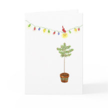 Petit arbre de Noël rouge d'oiseau