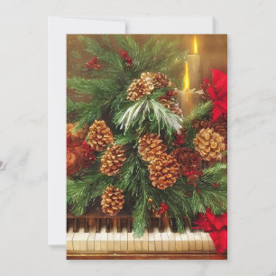 Cartes Pour Fêtes Annuelles Petit budget piano Noël