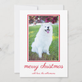 Cartes Pour Fêtes Annuelles Petit chien photo simple Noël