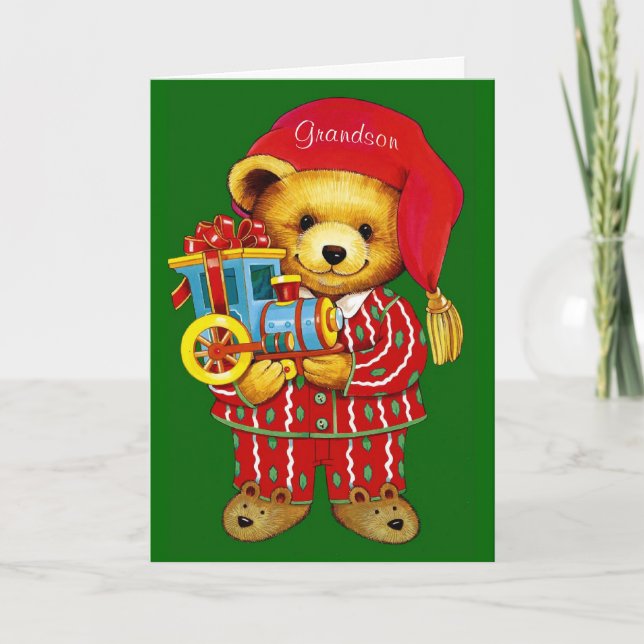 Cartes Pour Fêtes Annuelles Petit-fils (Devant)