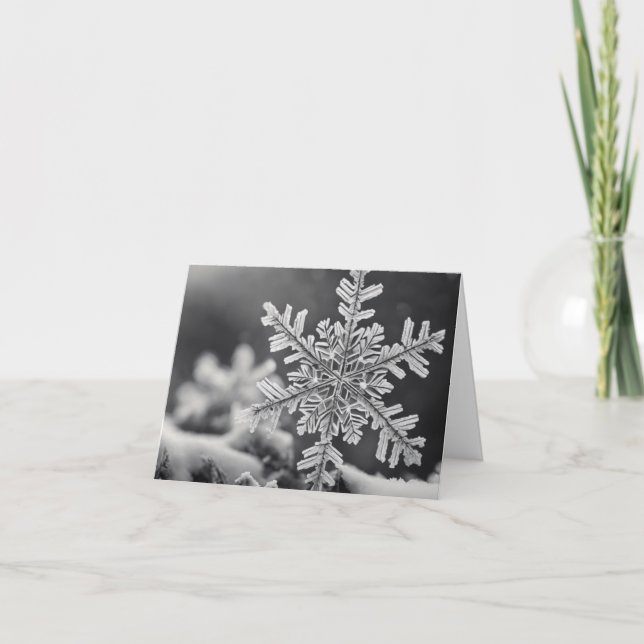 Cartes Pour Fêtes Annuelles Petit flocon de neige (Devant)