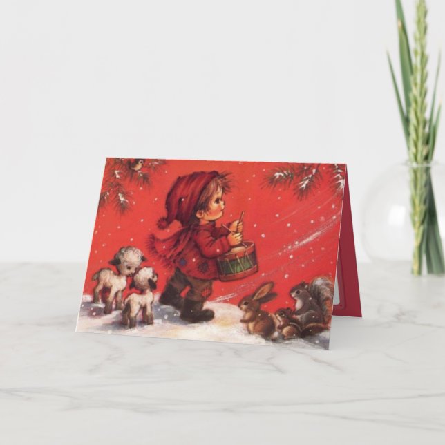 Cartes Pour Fêtes Annuelles Petit garçon de batteur (Devant)