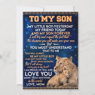 Cartes Pour Fêtes Annuelles Petit garçon d'hier ami aujourd'hui - Maman lion à