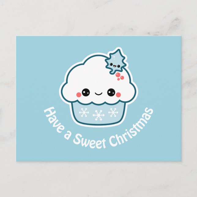 Cartes Pour Fêtes Annuelles Petit gâteau doux de Noël (Devant)