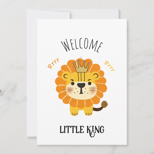 Cartes Pour Fêtes Annuelles Petit lion (Devant)