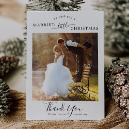 Cartes Pour Fêtes Annuelles Petit Merci de Noël minimaliste marié