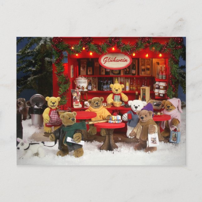 Cartes Pour Fêtes Annuelles Petit Noël d'ours juste (Devant)