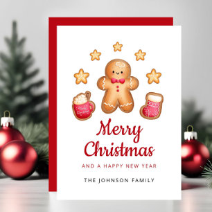 Cartes Pour Fêtes Annuelles Petit pain d'épices homme Joyeux Noël