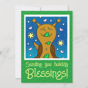 Cartes Pour Fêtes Annuelles Petit Snail Avec Cookie De Noël