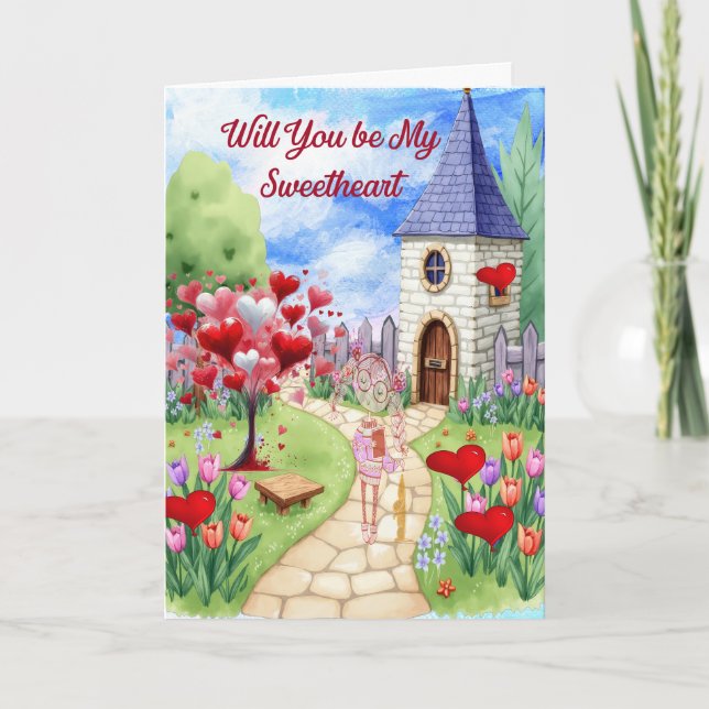 Cartes Pour Fêtes Annuelles Petite Amie de la Saint-Valentin (Devant)