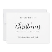 Petite boîte de décorations de Noël avec photos de