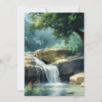 Petite Cascade En Aquarelle