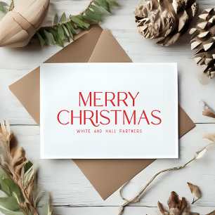 Cartes Pour Fêtes Annuelles Petite entreprise de Noël   Rouge blanc