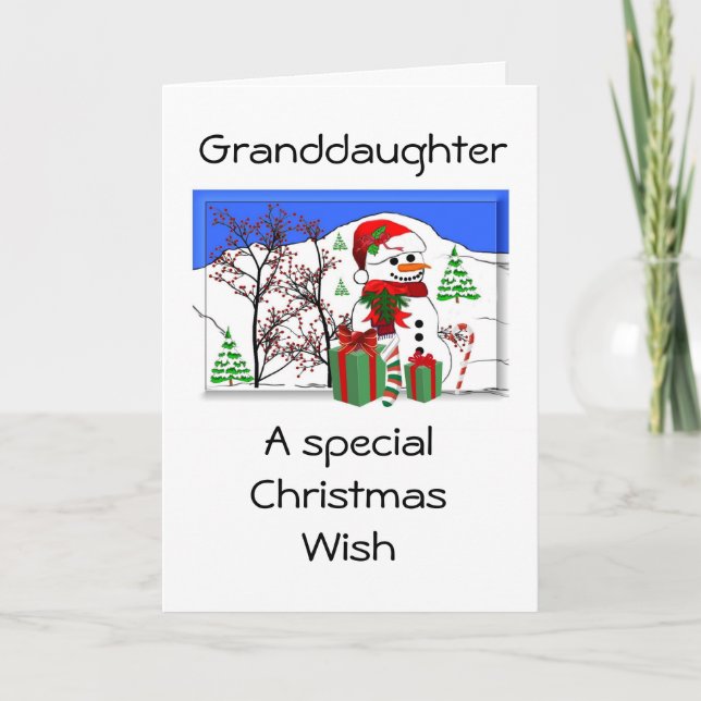 Cartes Pour Fêtes Annuelles Petite-fille (Devant)
