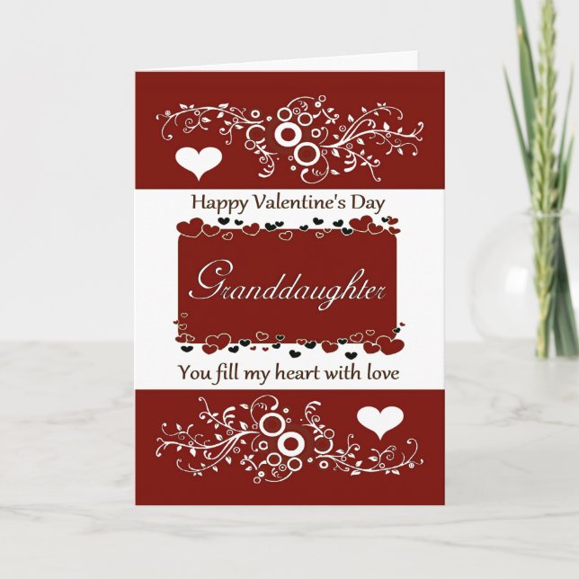 Cartes Pour Fêtes Annuelles Petite-fille Coeurs Heureuses Saintes-Valentin / F (Devant)