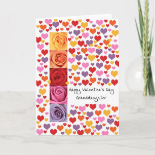 Cartes Pour Fêtes Annuelles Petite-fille colorée Saint-Valentin