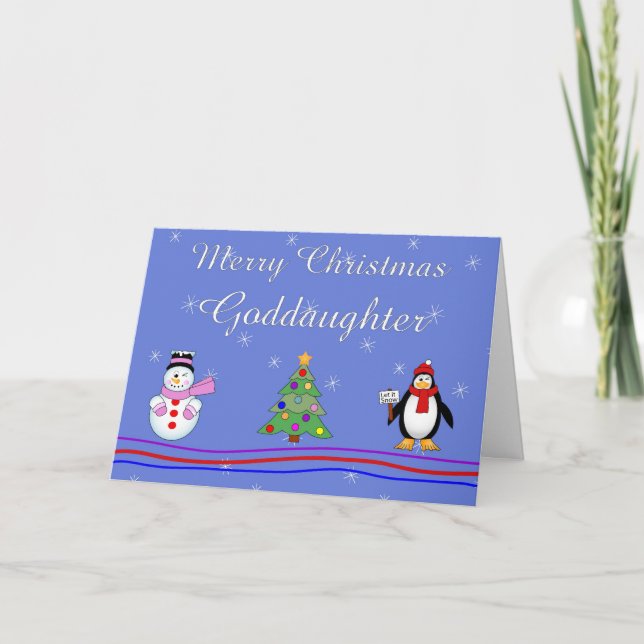 Cartes Pour Fêtes Annuelles Petite fille de Noël (Devant)