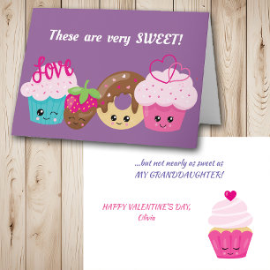 Cartes Pour Fêtes Annuelles Petite-fille mignonne Valentine de bonbons à