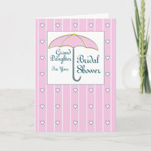 Cartes Pour Fêtes Annuelles Petite-fille, Réception de Mariage Parapluie Rose