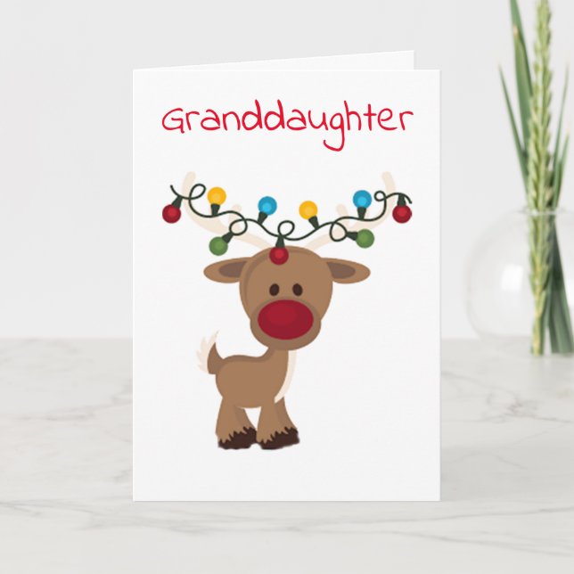 CARTES POUR FÊTES ANNUELLES **PETITE-FILLE SPÉCIALE* JETER NOËL (Devant)