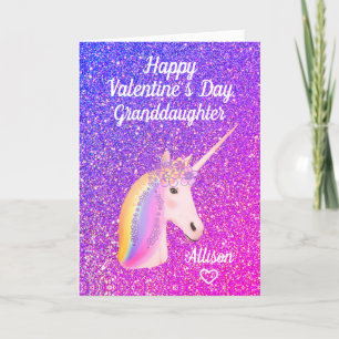 Cartes Pour Fêtes Annuelles Petite-fille Valentines Parties scintillant de jou